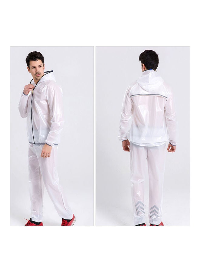 Generic Cycling Hooded Raincoat Top L  - Image 3