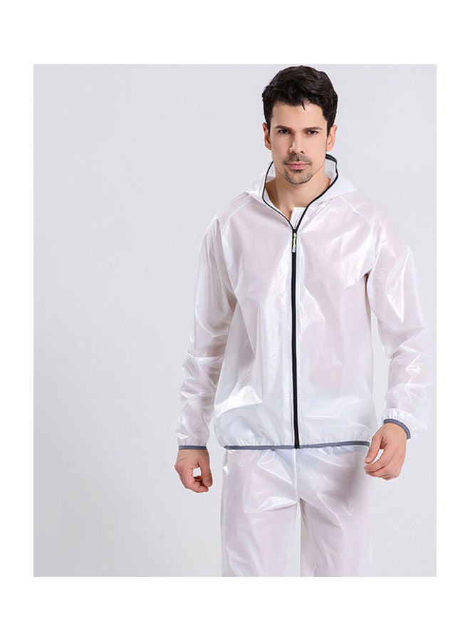 Generic Cycling Hooded Raincoat XXL  - Image 4