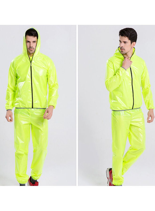 Cycling Raincoat Hooded Suit XXL - Image 3