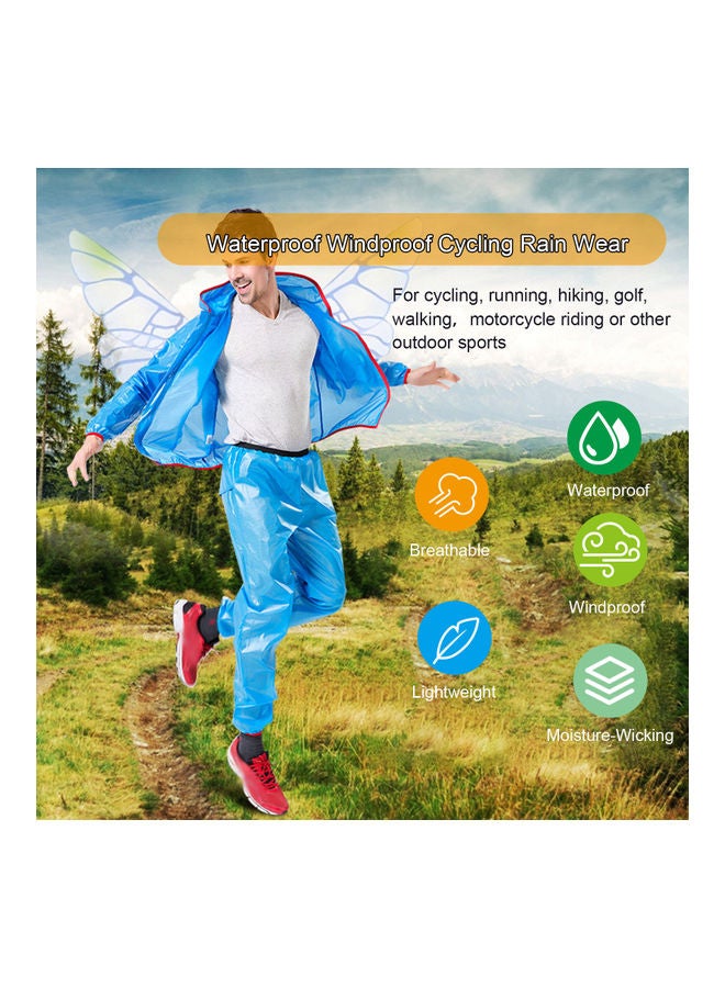 Cycling Raincoat Hooded Suit XXL - Image 5