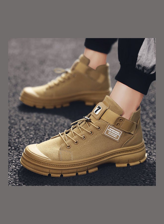 Stylish Casual Boots Khaki  - Image 2