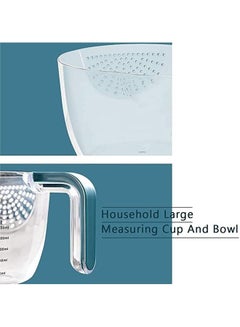 BGM Rice Dispenser Storage Container White/Blue 34x17x41cm  - Image 3