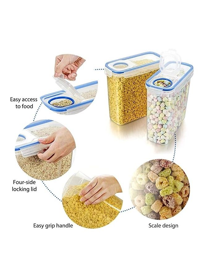 بي جي إم طَقم حاويات لتخزين الحبوب والأطعمة الجافة مكون من 6 قطع متعدد الألوان 20 x 18 x 7سم - Image 3