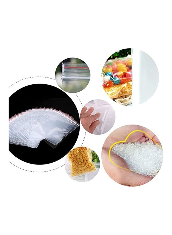 BGM 100-Piece Reusable Zip Lock Seal Packaging Bags Clear 12x17cm - Image 2