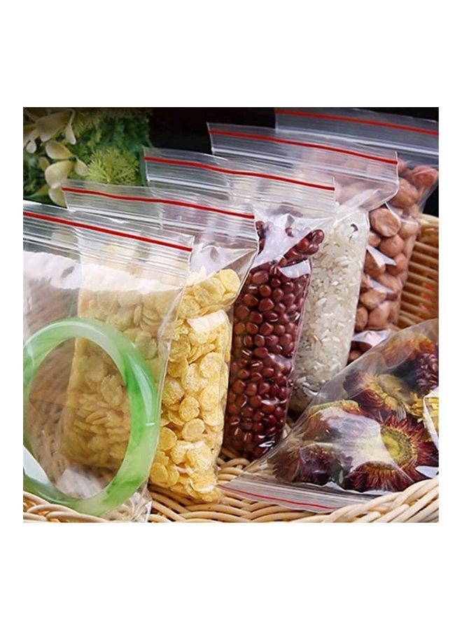 BGM 100-Piece Reusable Zip Lock Seal Packaging Bags Clear 12x17cm - Image 3