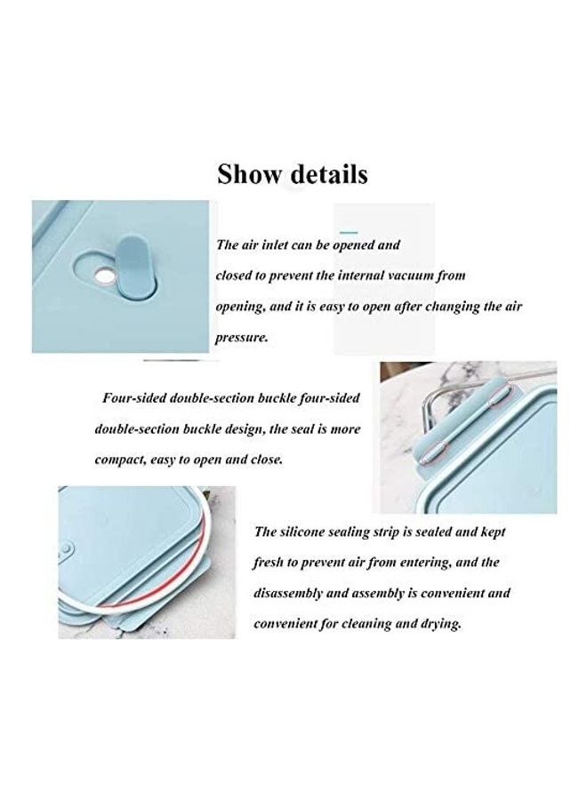 بي جي إم علبة غداء مانعة للتسرب مزودة بغطاء أزرق/شفاف - Image 3