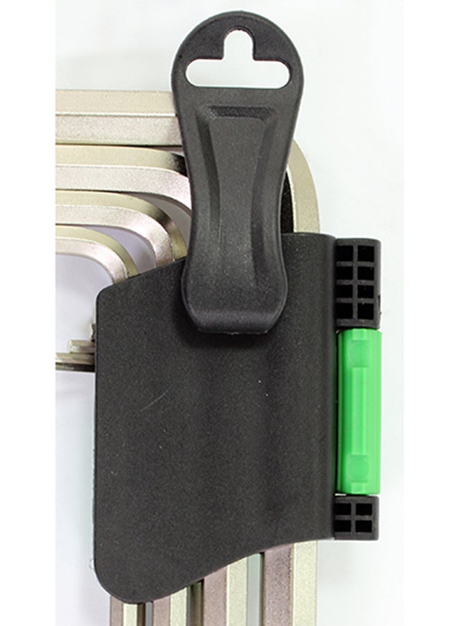 فاتا طقم مفاتيح ربط سداسية بذراع طويلة من 9 قطع فضي - Image 2