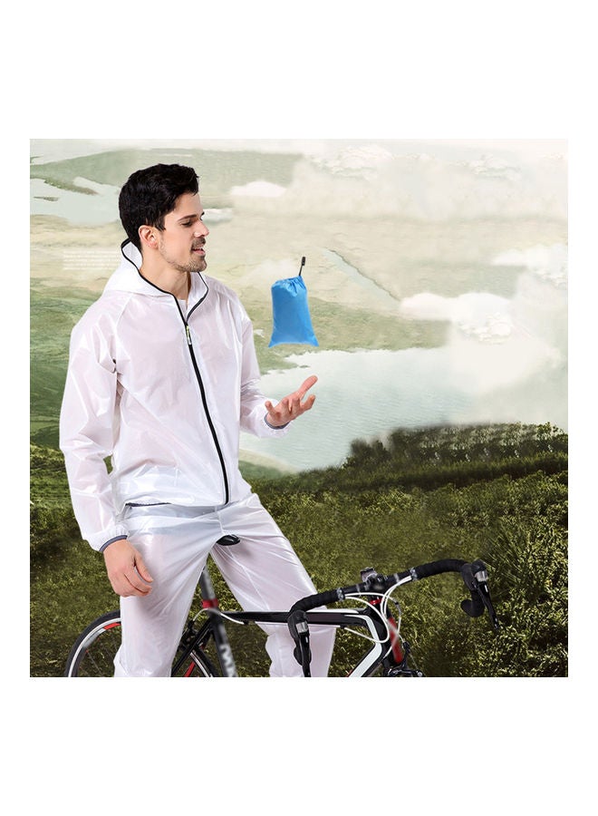 Generic Cycling Hooded Raincoat XXL  - Image 5