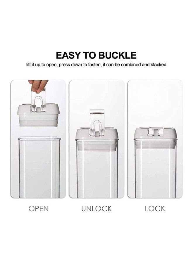 BGM 5-Piece BPA Free Airtight Food Storage Containers Set With Lids Clear/White - Image 3