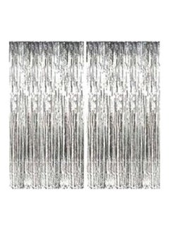 دوبكارت مجموعة ستائر على شكل شرابة مكونة من قطعتين 92x245سم  - Image 1