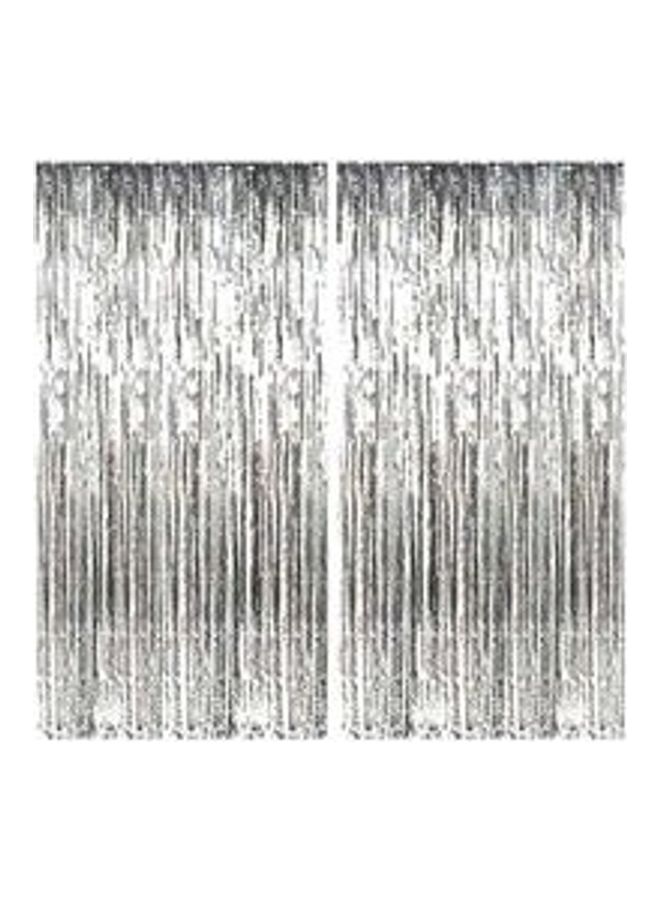دوبكارت مجموعة ستائر على شكل شرابة مكونة من قطعتين 92x245سم  - Image 1