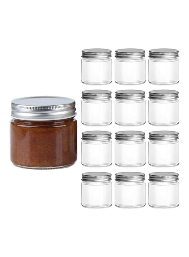FUFU 12-Piece Mason Jar With Lid Set Clear 200ml  - Image 1