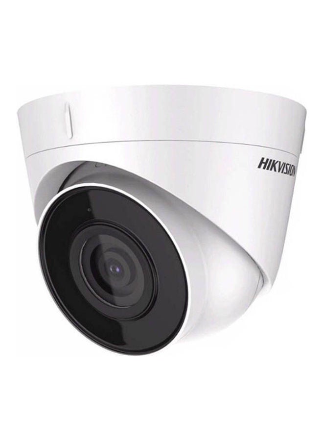 HIKVISION 2 MP Built-in Mic Fixed Turret Network Camera, 2.8mm Lens, Up to 30m IR Range, Up to 256 GB SD Card Storage, H.265+ Compression, White | DS-2CD1323G0-IUF  - Image 1
