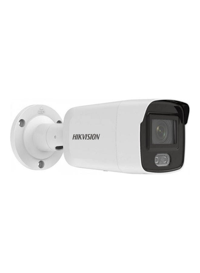 HIKVISION - 4MP ColorVu Fixed Mini Bullet Network Camera, 2.8mm Fixed Focal Lens, H.265+ Compression, Built In Microphone, 24/7 Colorful Imaging, 40m Light Range, Dust Resistant | DS-2CD2047G2-L(U) - Image 1