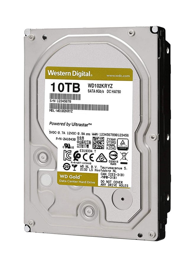 WD - HDD Server SATA Interface, Capacity 10TB,  2.5M hours MTBF, Vibration Protection, Disk Speed (7200RPM ), Compatible with Windows, Windows Server, and Linux Gold - Image 1