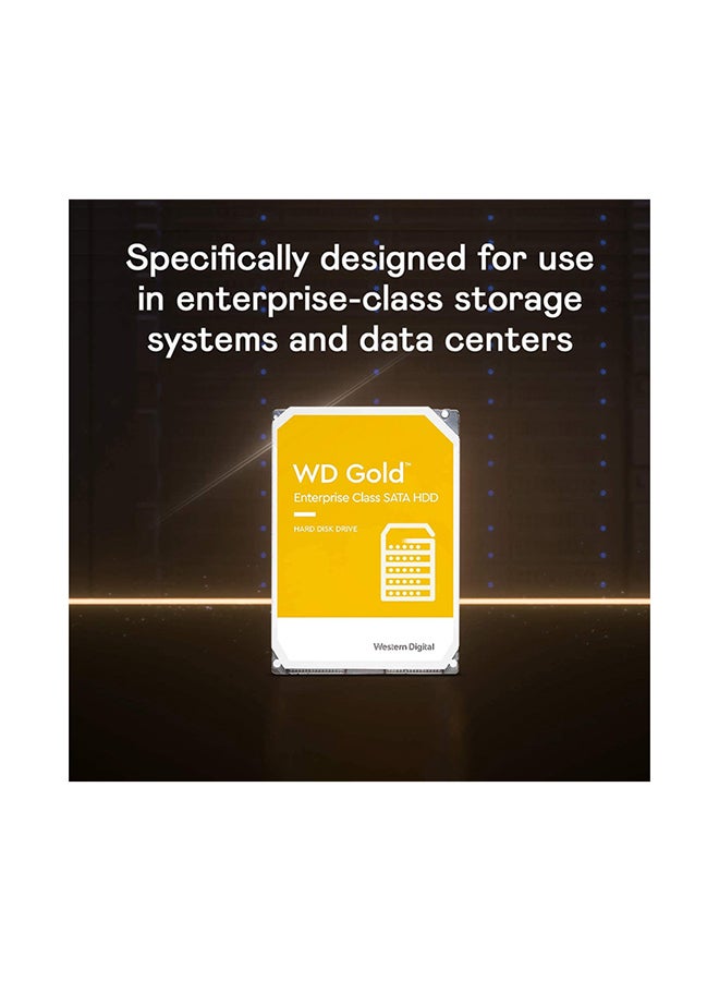 WD - HDD Server SATA Interface, Capacity 10TB,  2.5M hours MTBF, Vibration Protection, Disk Speed (7200RPM ), Compatible with Windows, Windows Server, and Linux Gold - Image 1