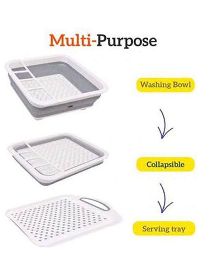 Generic - Basin Strainer And Foldable Silicone Dish Rack Multicolour 30x35cm - Image 1