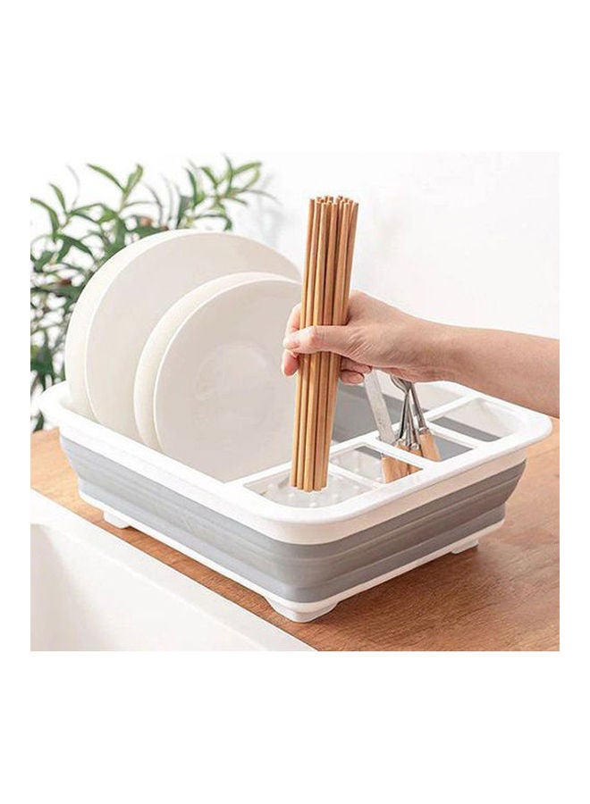 Generic - Basin Strainer And Foldable Silicone Dish Rack Multicolour 30x35cm - Image 1