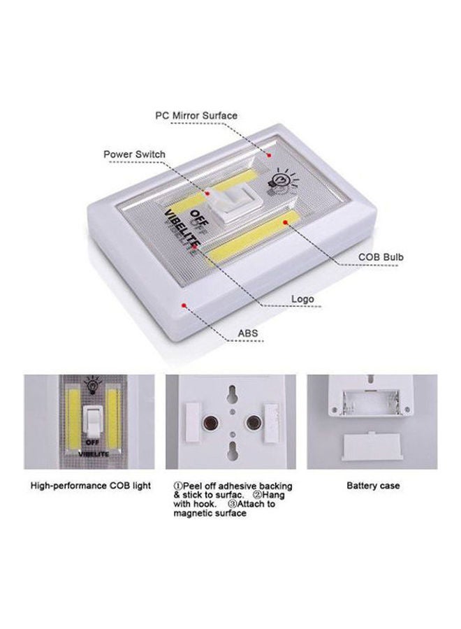 Led Emergency Light With Batteries (Electric Switch Shape) Multicolour 7.5x11cm - Image 2
