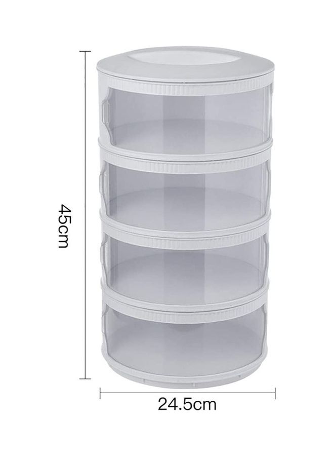 BGM Stackable Insulated Food Cover White/Clear 24.5x45cm  - Image 1