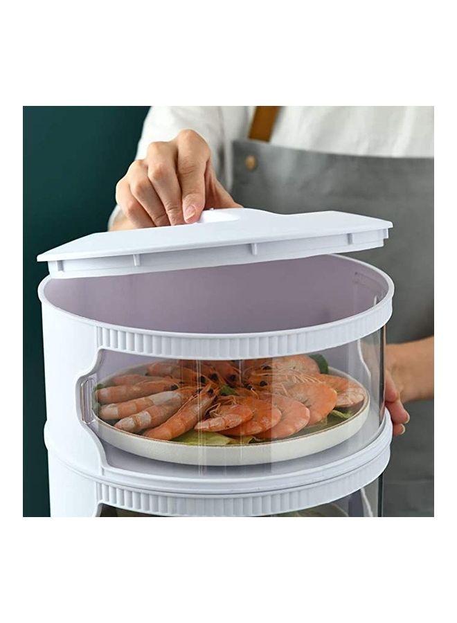 BGM Stackable Insulated Food Cover White/Clear 24.5x45cm  - Image 2