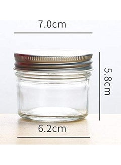 FUFU 12-Piece Mason Jar With Lid Set Clear/Silver 100ml  - Image 2