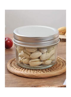 FUFU 12-Piece Mason Jar With Lid Set Clear/Silver 100ml  - Image 3