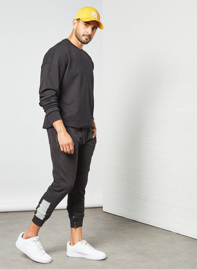 STATE 8 Zip Cuff Detail Joggers Black  - Image 3