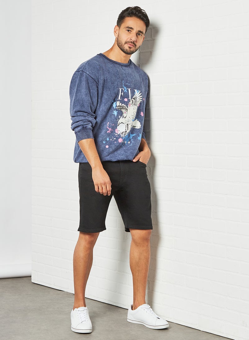 STATE 8 Tie-Dye Print Sweatshirt Navy  - Image 2
