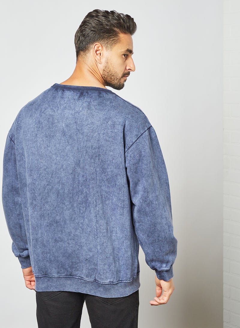 STATE 8 Tie-Dye Print Sweatshirt Navy  - Image 4