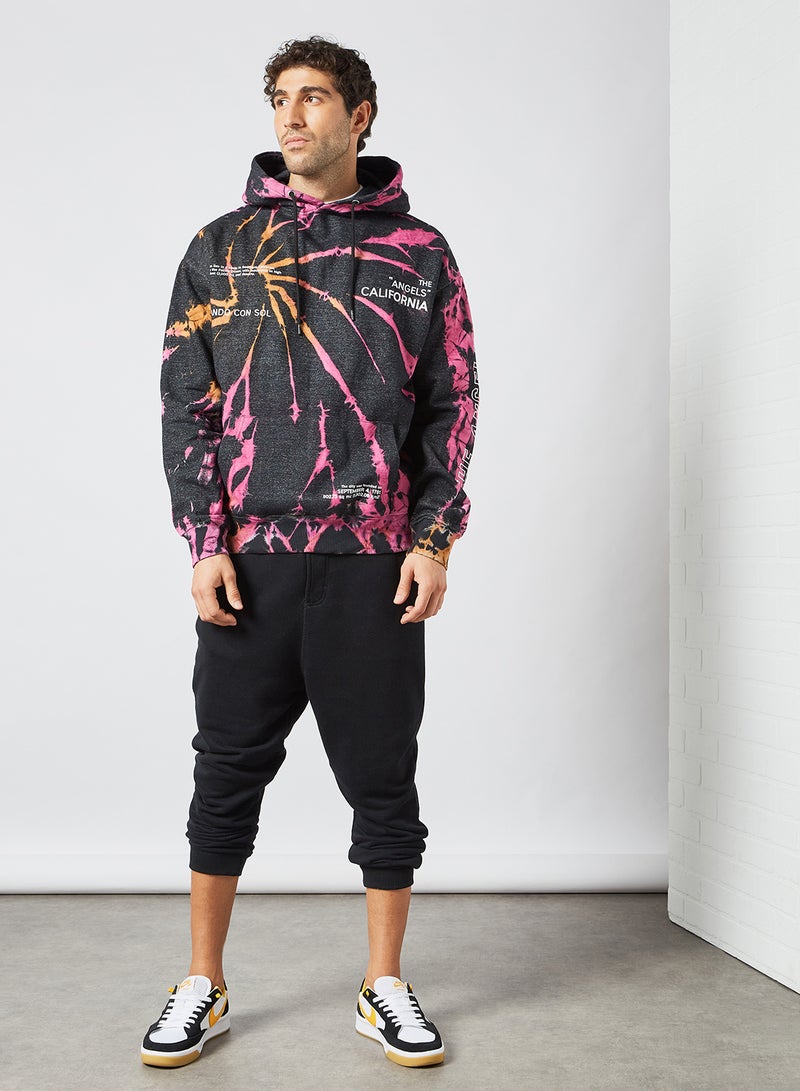 STATE 8 Tie-Dye Print Hoodie Black  - Image 2