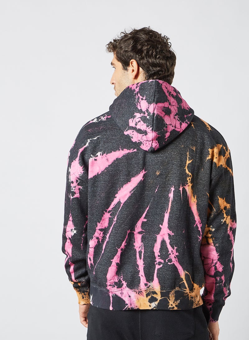 STATE 8 Tie-Dye Print Hoodie Black  - Image 3