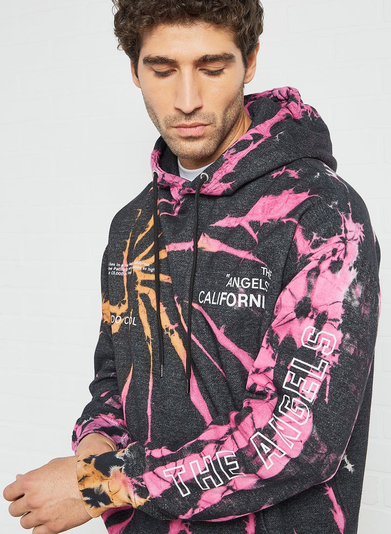 STATE 8 Tie-Dye Print Hoodie Black  - Image 4