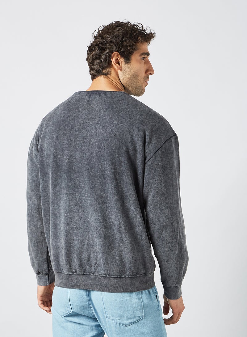 STATE 8 - Tie-Dye Print Sweatshirt Grey - Image 1