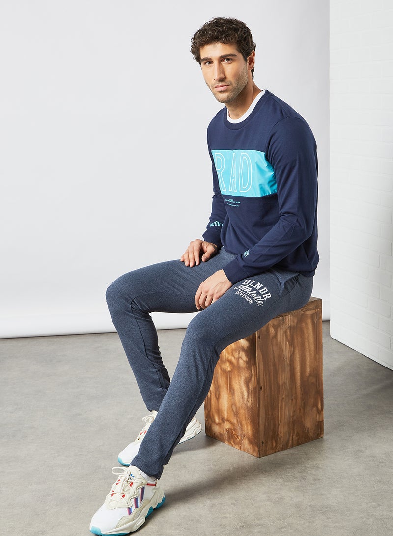 HIGHLANDER Text Print Sweatshirt Blue  - Image 2