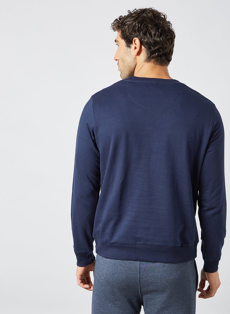 HIGHLANDER Text Print Sweatshirt Blue  - Image 3
