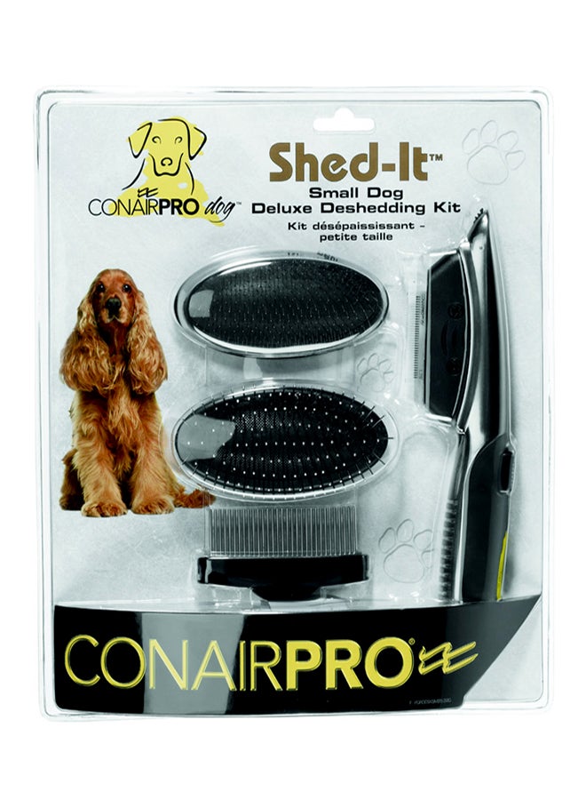 Dog Small Deshedder Kit Grey