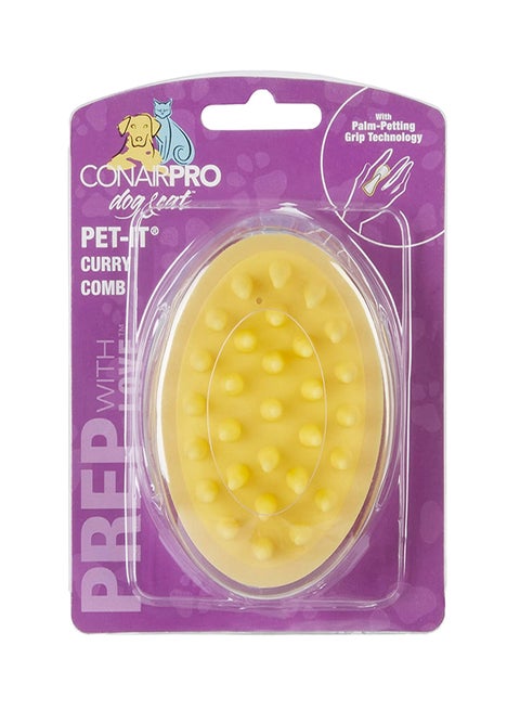 Dog And Cat Pet It Curry Comb Yellow