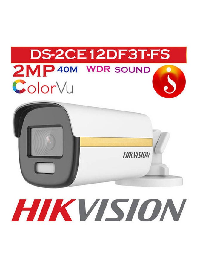 2 MP ColorVu Audio Fixed Bullet Camera DS-2CE12DF3T-FS(3.6mm)