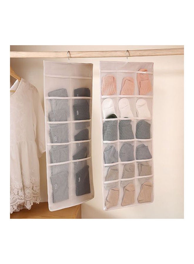 Double Sided Hanging Closet Dual-Sided Hanging Organizer Multicolour 40×23×1cm - Image 2