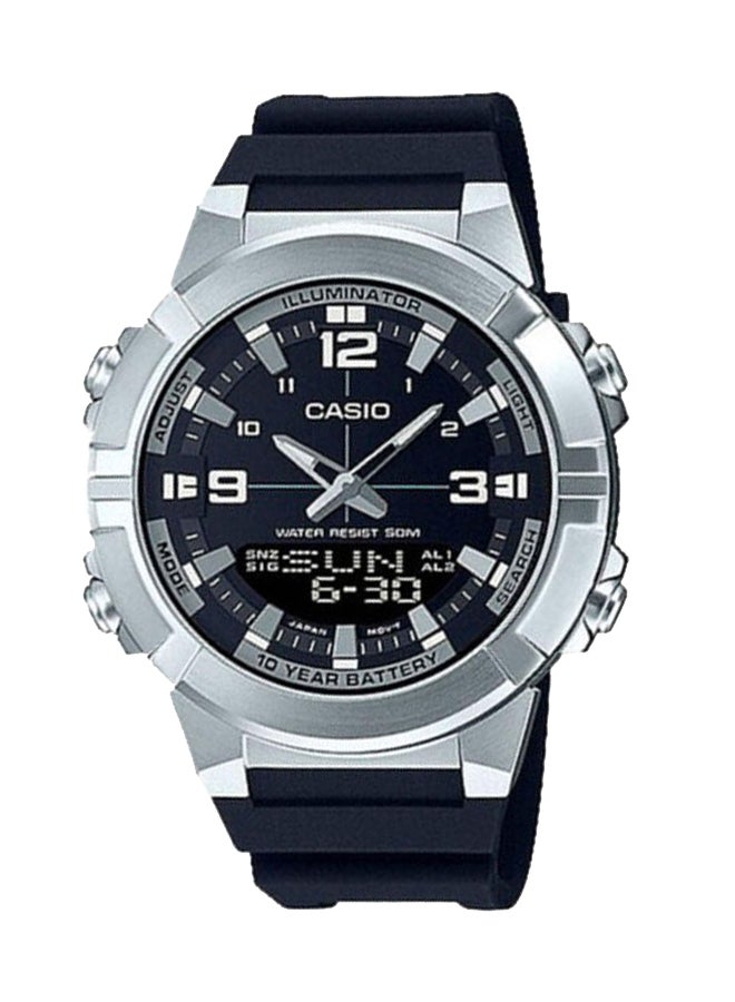 CASIO Men's Analog Wrist Watch AMW-870-1AVDF - 52 mm -Black - Image 1