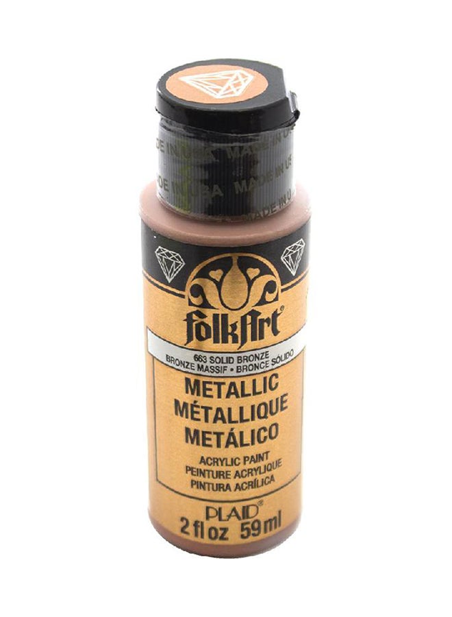 PLAID FolkArt Acrylic Paint Metallic Solid Brown