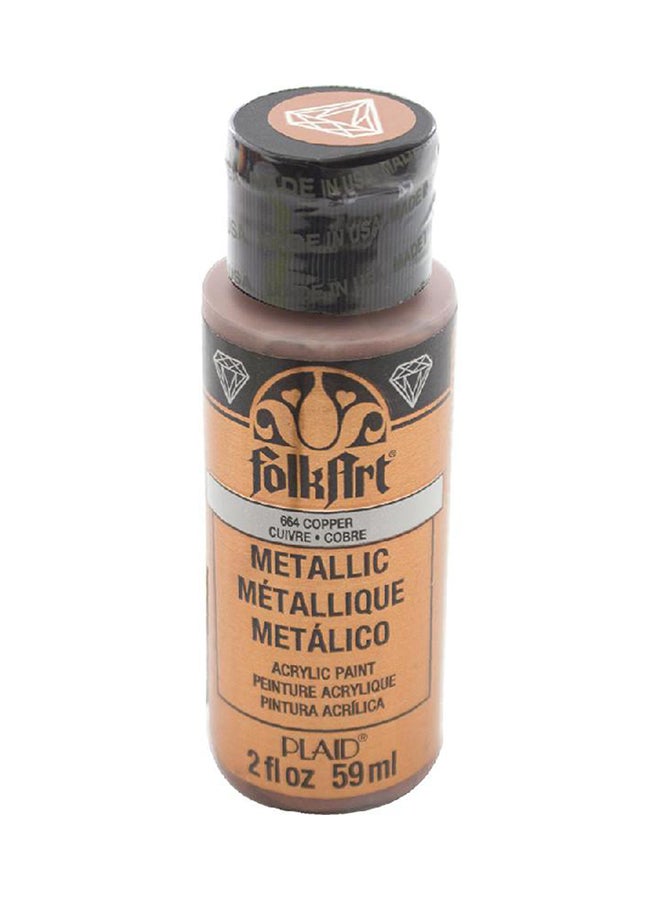PLAID FolkArt Metallic Acrylic Paint Brown