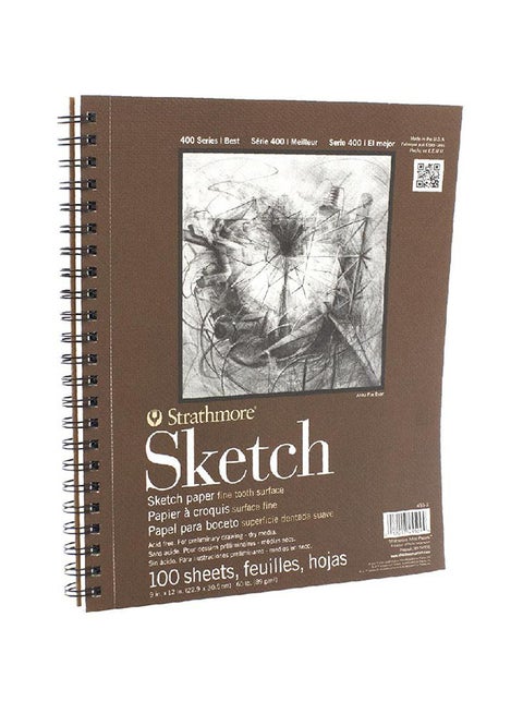 100-Sheets Sketch Drawing Pad White