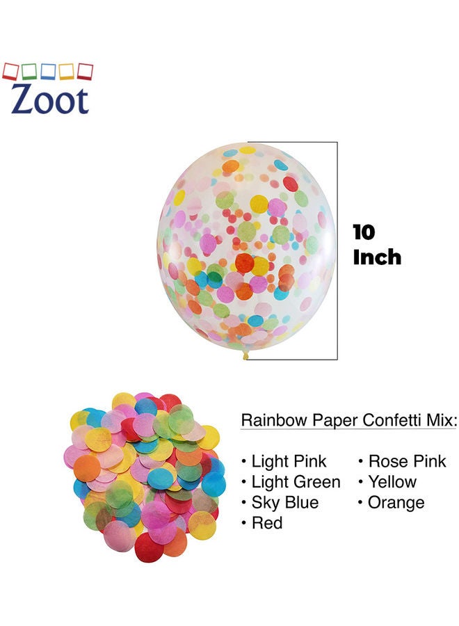 Zoot 20-Piece Confetti Filled Party Decoration Balloons 10inch - Image 2