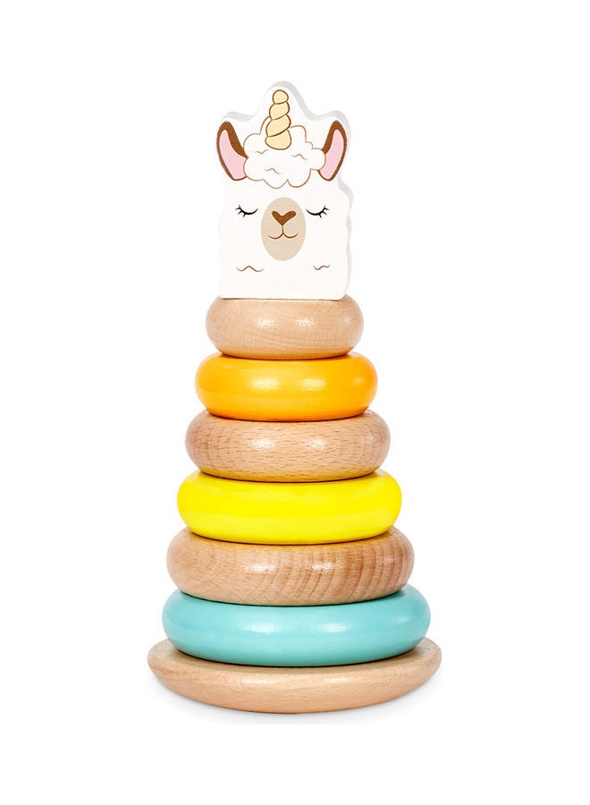 little tikes Wooden Critters Llama-Corn Shape Stacker Developmental Toy