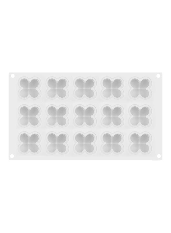 SAPU 3D Magic Cube Silicone Cake Mousse Mould White 29.5x17cm  - Image 2