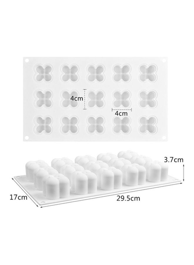SAPU 3D Magic Cube Silicone Cake Mousse Mould White 29.5x17cm  - Image 3