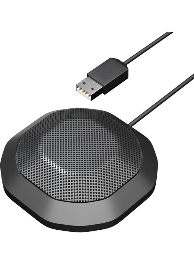 Portable USB Conference Microphone Black - Image 1