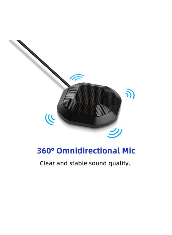 Portable USB Conference Microphone Black - Image 5
